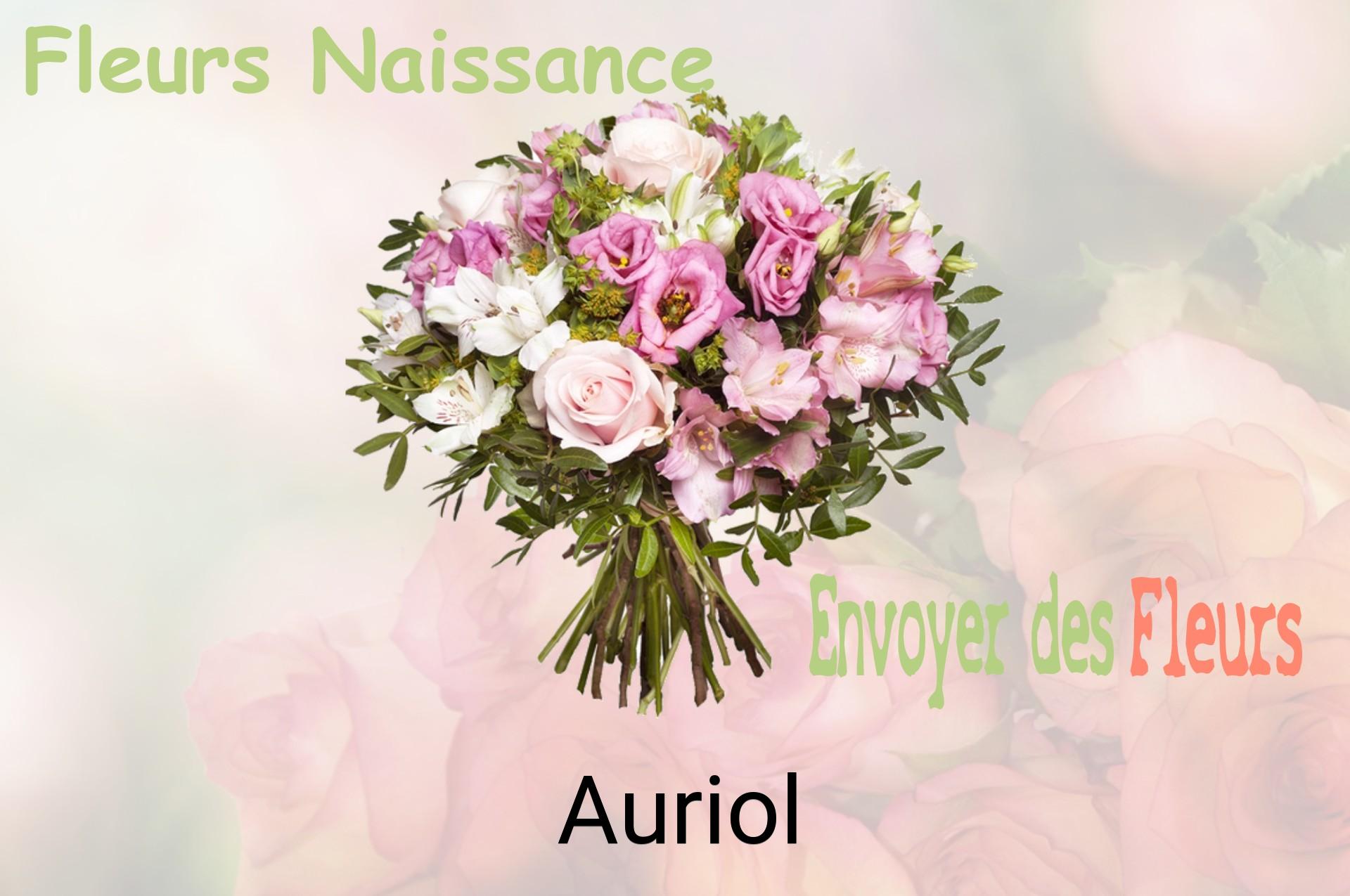 Bouquet de fleurs de naissance livré à Auriol