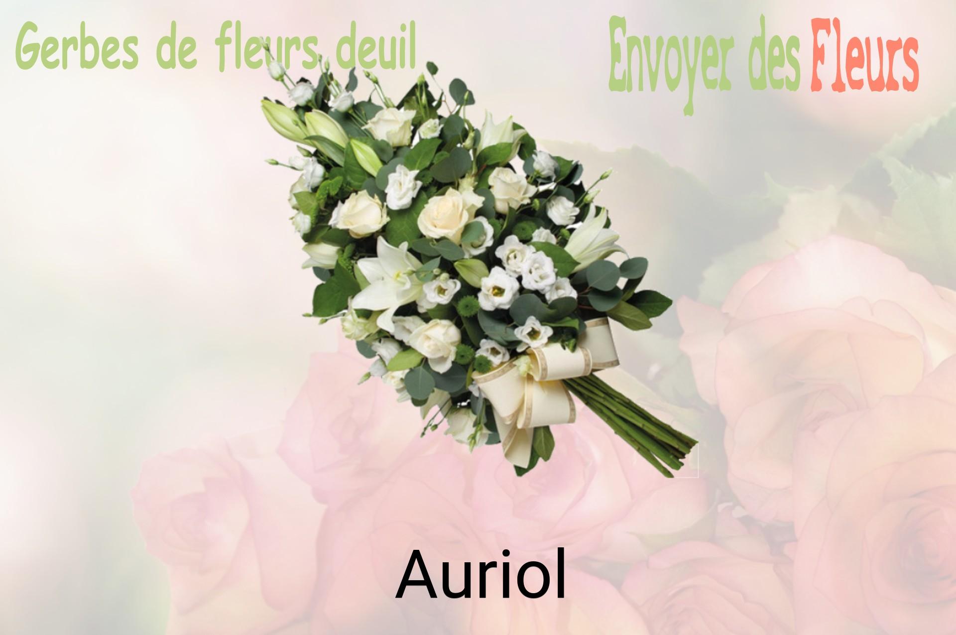 Gerbe de fleurs de deuil livrée à Auriol